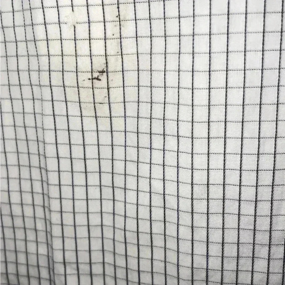 Ermenegildo Zegna regular white black stripe casual long sleeve dress shirt 17.5 - Picture 3 of 5